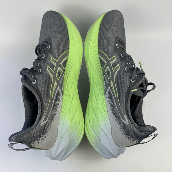 Asics Novablast 3 Shoes Mens Size 12 Gray Green Running FF Blast Plus 1011B905 - Picture 8 of 12